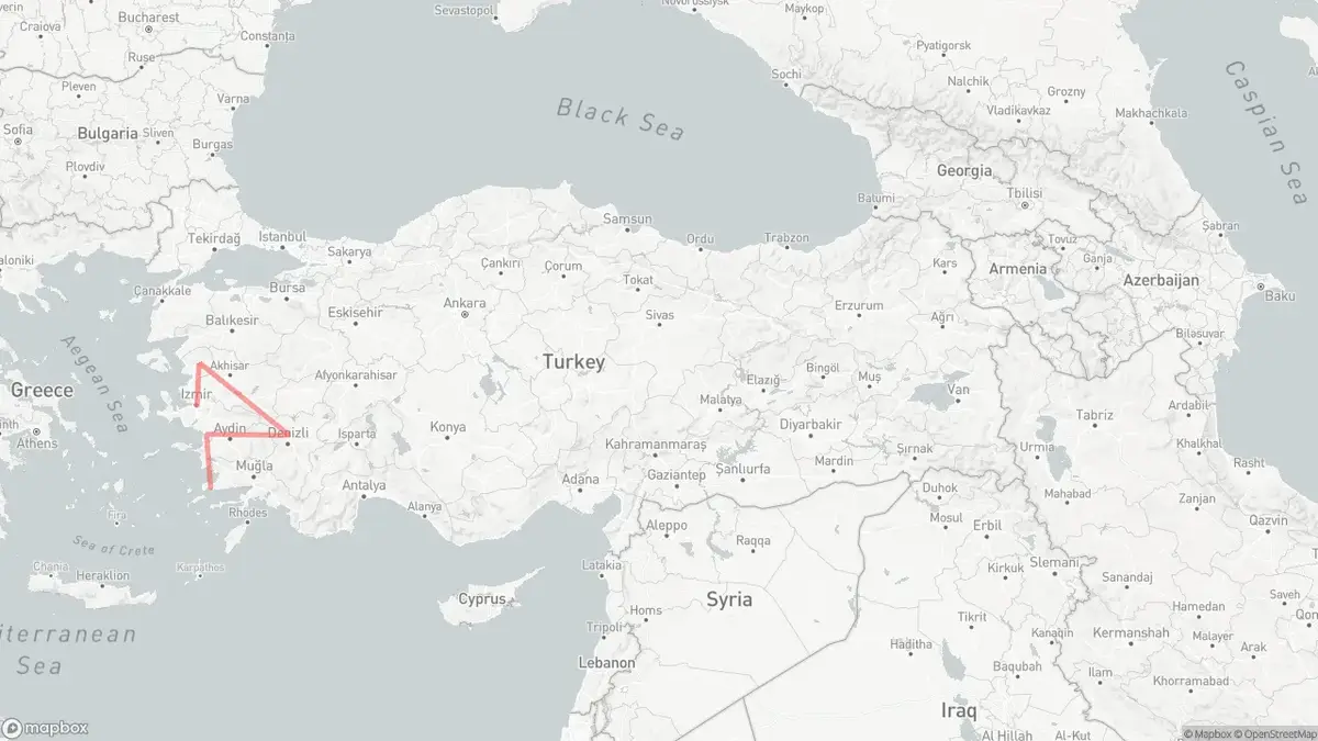 Self Drive Ephesus map